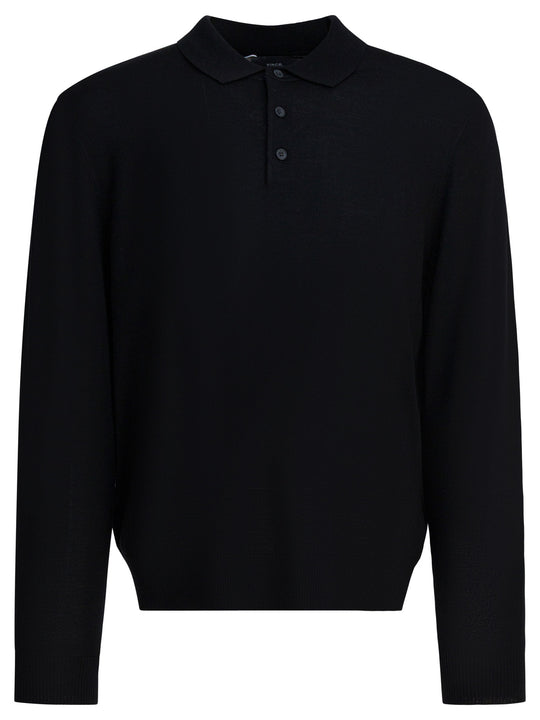 Merino Wool Polo Shirt Polo Shirts Black