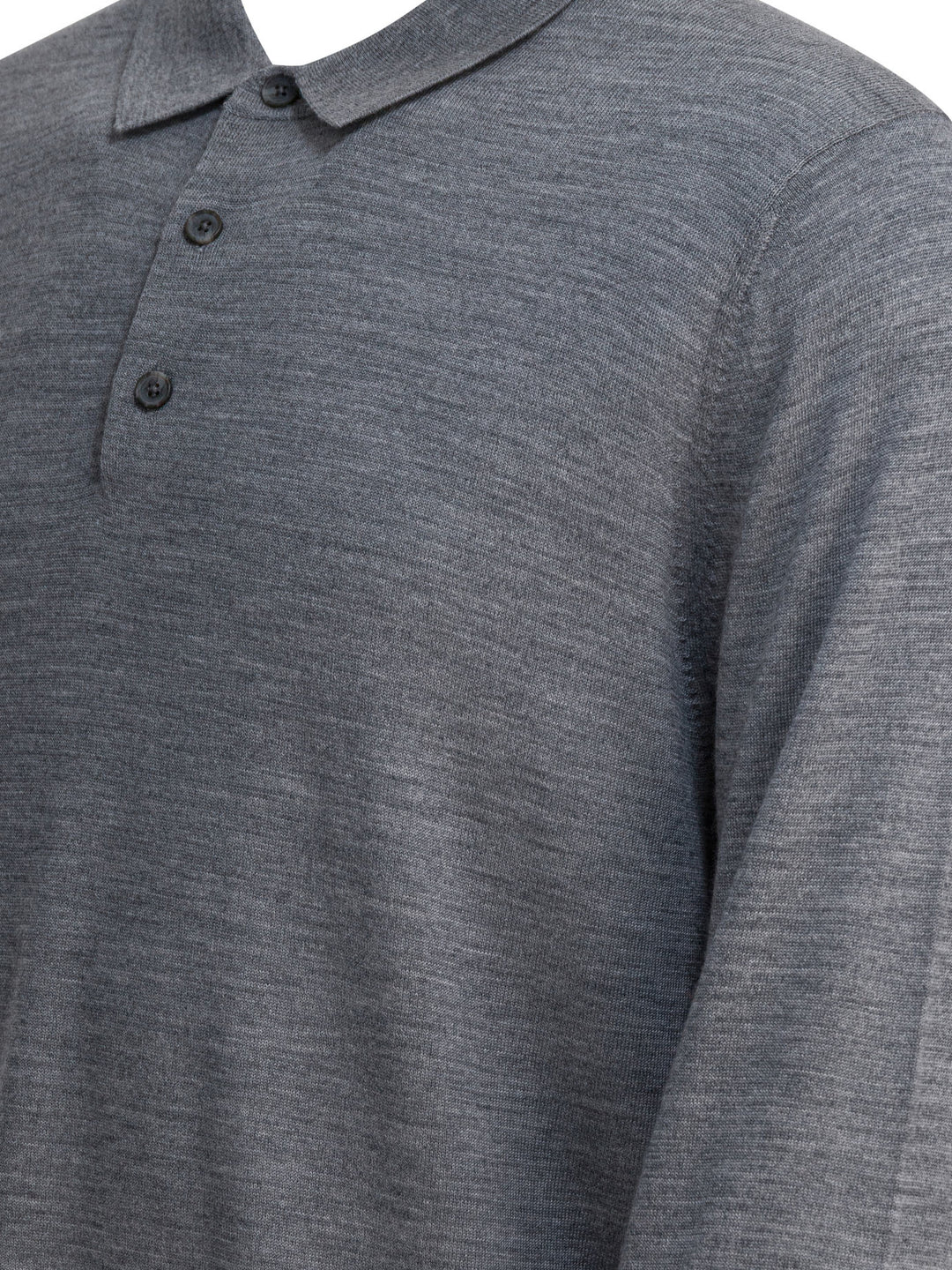 Vince Merino Wool Polo Shirt Polo shirts - Grey | bf511adde168b4a4242c38c987d1d7d39b6fb9f3