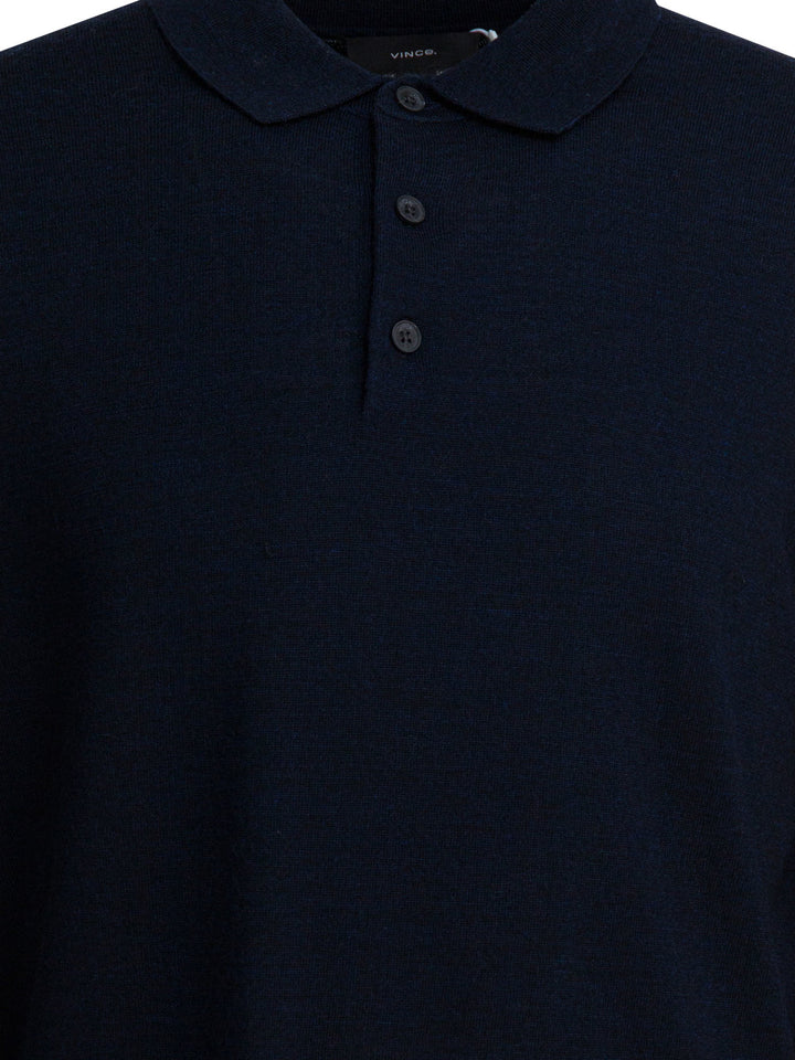 Vince Merino Wool Polo Shirt Polo shirts - Blue | 9e20da967f6cb9783ce9f9e0a61cca9024b4c4a7