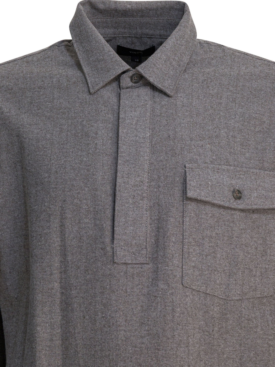 Vince Herringbone Shirt Shirts - Grey | 0c79ace9454193135627590f247598b6cf204b8e