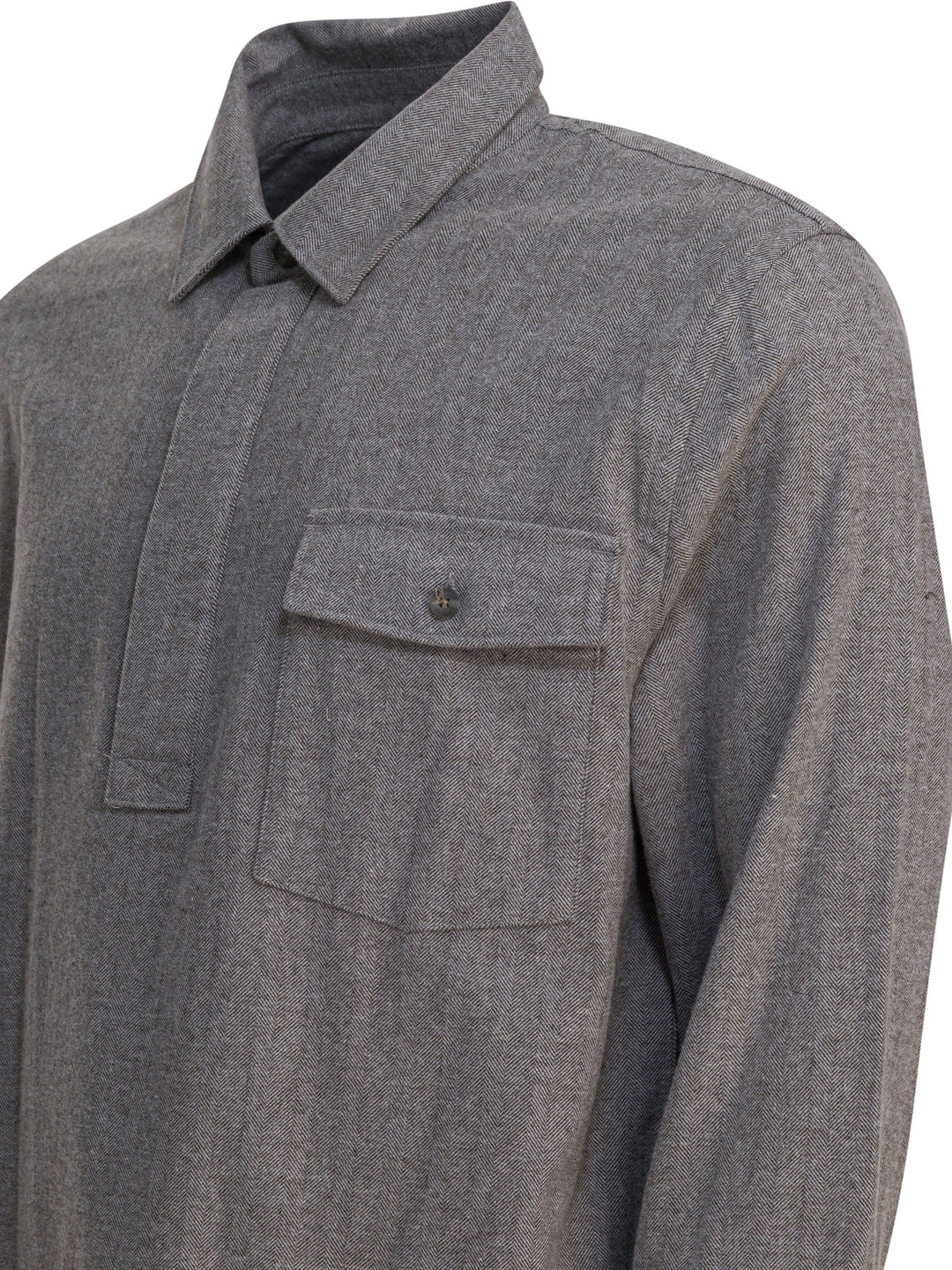 Vince Herringbone Shirt Shirts - Grey | 3a767da2d8175f6fb46fe2f17081aa58995b9b35