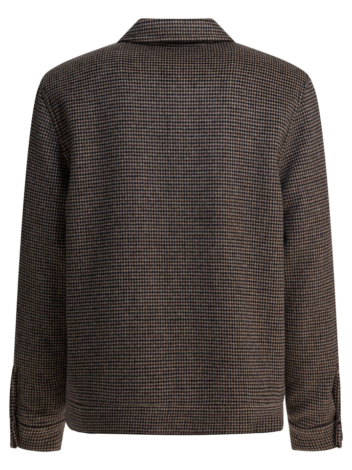 Vince Houndstooth Overshirt Jacket Jackets and Coats - Brown | d3b4647d7fde4c3416045243e087461a34ed1d55