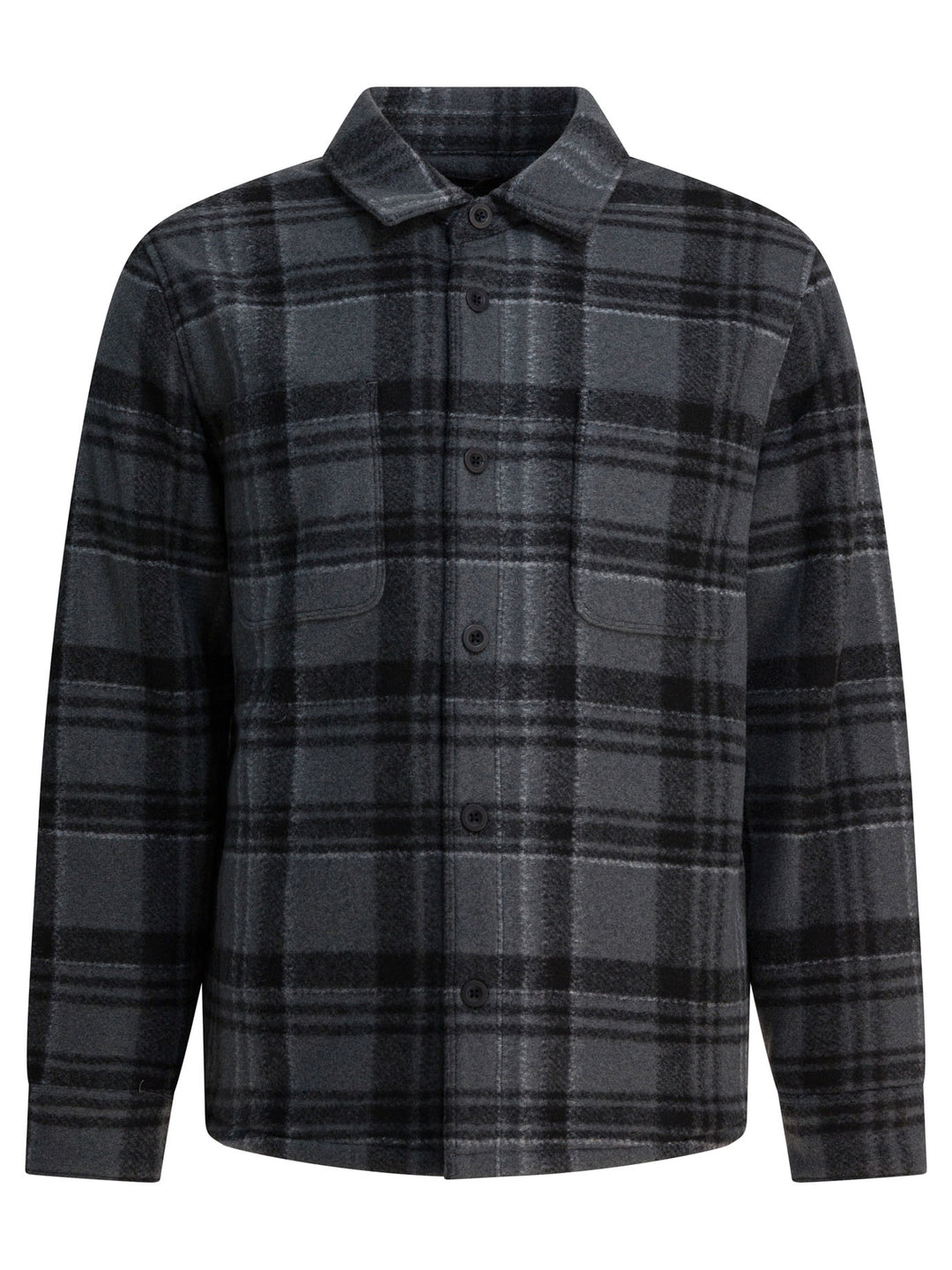 Vince Check Overshirt Jacket Jackets and Coats - Grey | 5ba164e9809758f72db8c2dd30afc6c9288e8bef
