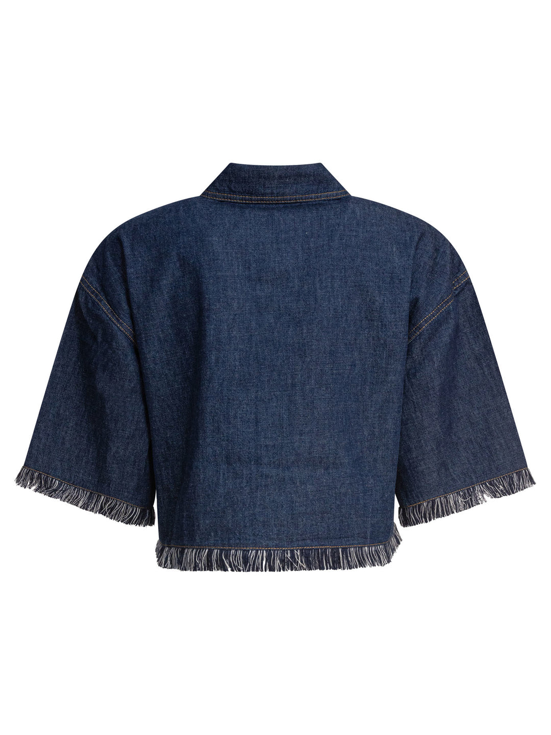 Zimmermann Rhiannon Fringe Denim Shirt Shirts - Blue | 81ae9e6bae5c588d724f442d3cdb3387b808b51c
