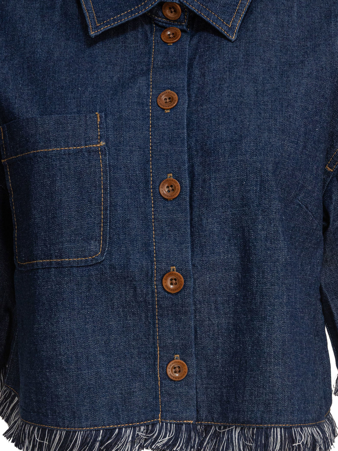 Zimmermann Rhiannon Fringe Denim Shirt Shirts - Blue | 2eb391d6590d1c8a69db47f1727be940499a6e8f
