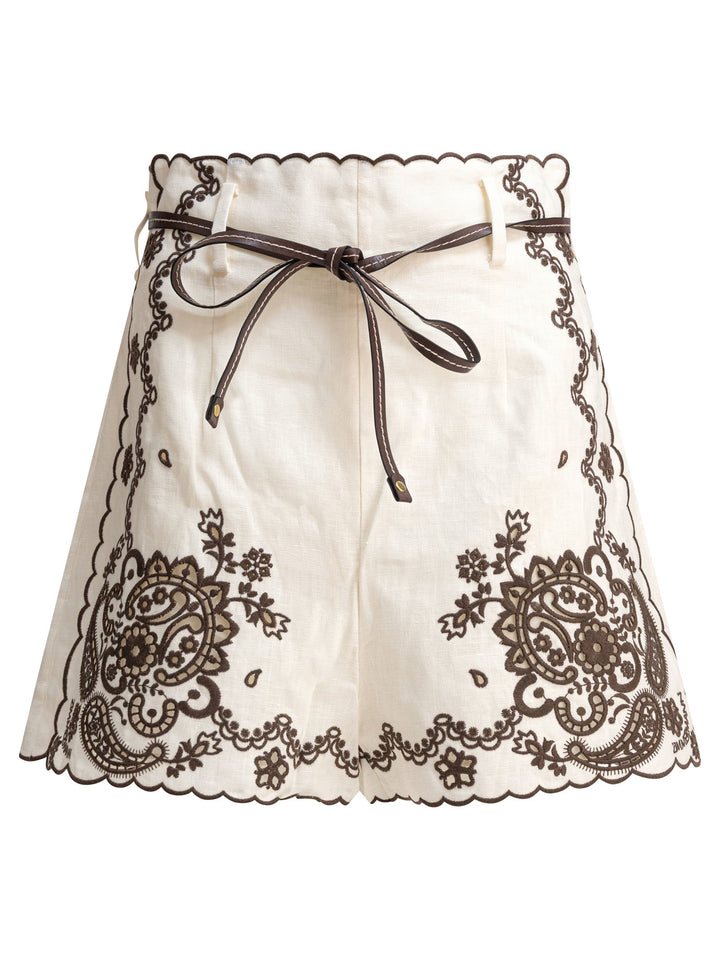 Zimmermann Ascension Shorts - White | 3a001799d2f5408e7cd160ee8a01b5d7b2a1b609
