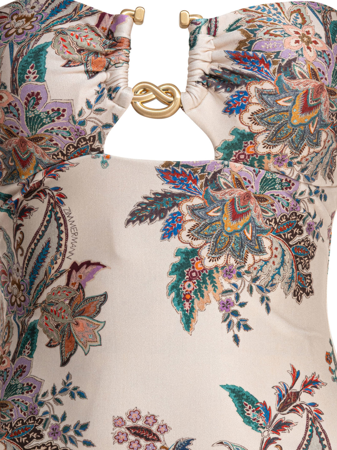 Zimmermann Rhiannon Knot Trim 1pc Swimwear - Beige | b8bc70b46412360e043d422fbcadb8bc260a6fb0