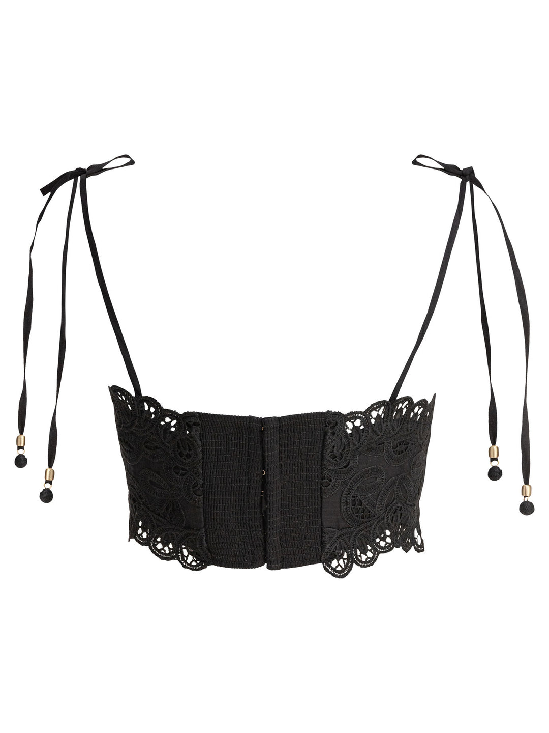 Zimmermann Rhiannon Embroidered Bodice Tops - Black | 56baf56b813be44e8b1d4f7cb18ef0e4278cb372