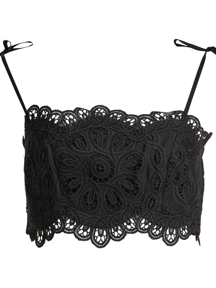 Zimmermann Rhiannon Embroidered Bodice Tops - Black | b60f343a5155fad68853bc2c208f9a255eddf8bd