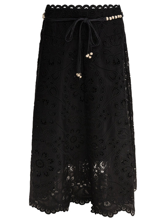 Rhiannon Embroidered Skirt Skirts Black