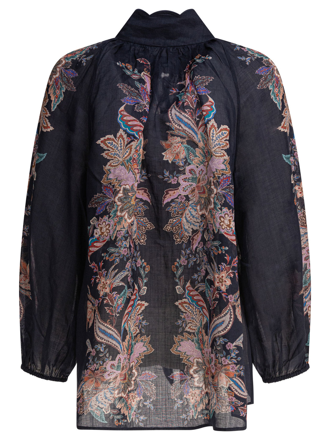 Zimmermann Rhiannon Billow Blouse Shirts - Blue | b250047f87fc40578ee2226c27a62c90d32cd54e