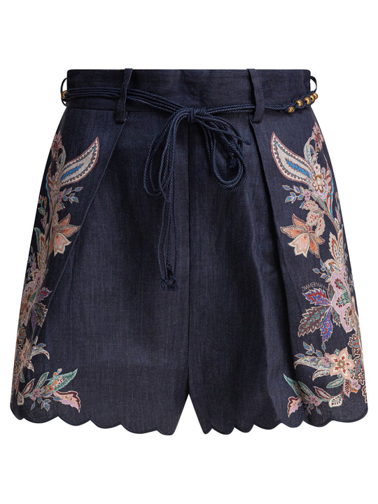 Rhiannon Tuck Short Shorts Blue