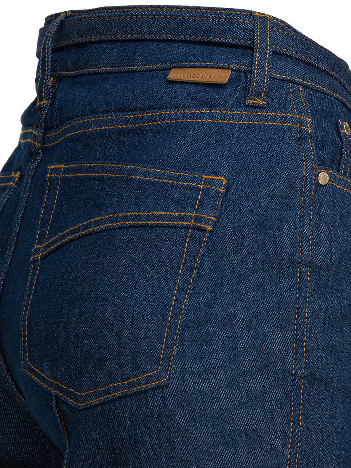 Zimmermann Wide Leg Jeans - Blue | 247fb8ea4dc7896e4268615d133a623c0ae68119