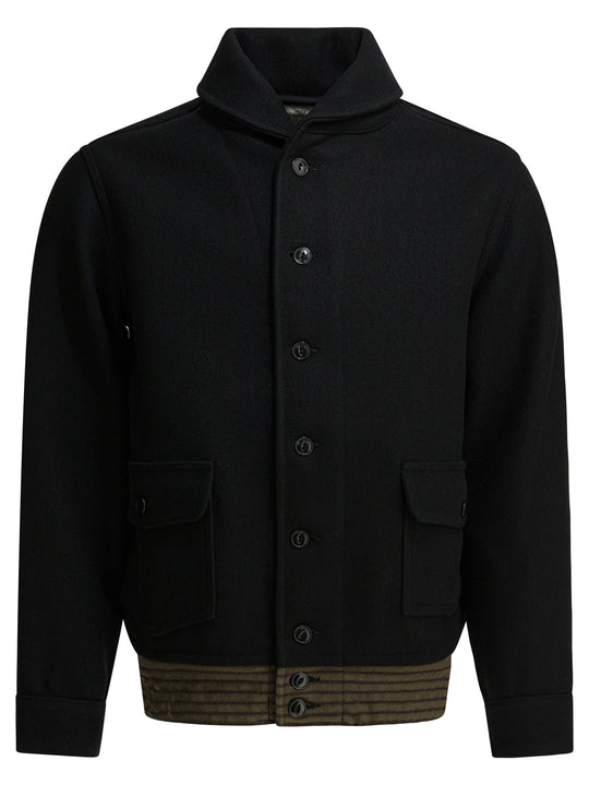 Wool Bomber Jacket Jackets And Coats Black