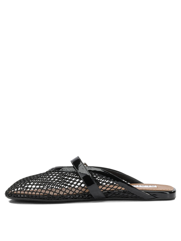 AlaïA Mesh Mules Sandals - Black | 74449271baaa2a9ae431d8ed29d3a0d671964275