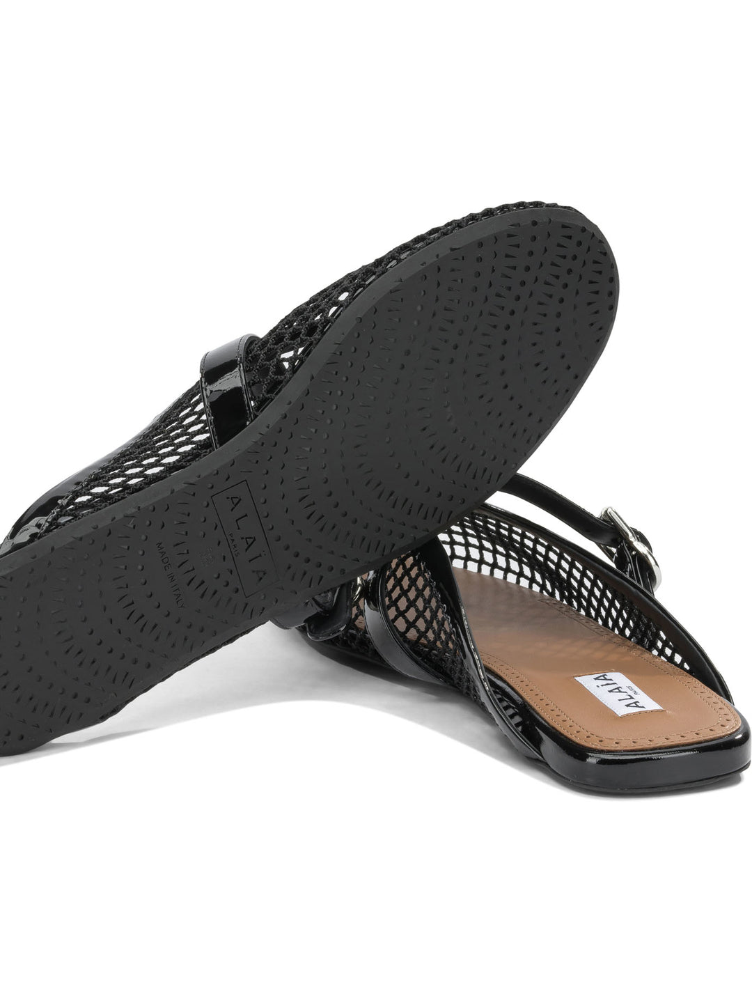 AlaïA Mesh Mules Sandals - Black | 9f3ced9db4050b5c52181048556a89ec811ec48a