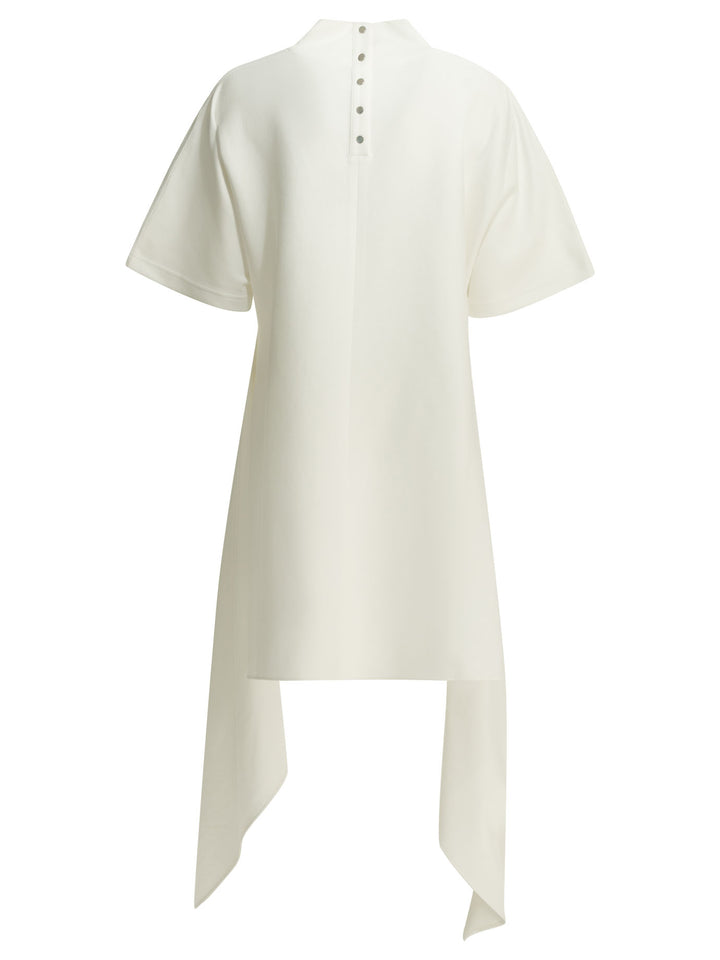 AlaïA Asymmetrical Mock Neck T-Shirt T-shirts - White | 747b7793bc11da4a624001d87c2ef4588e7f7215