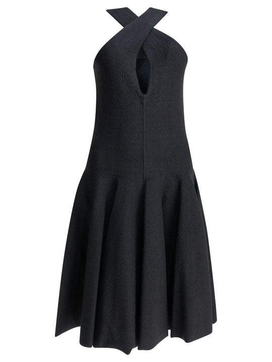 Short Flared Dress Dresses Blue