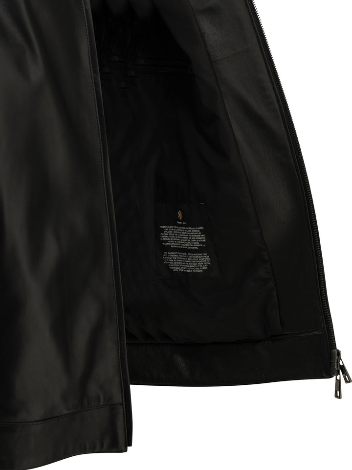 Altum Padded Leather Jacket Jackets and Coats - Black | 5e2369b81ae91856cd8bb3756e3d5cd111451bbc