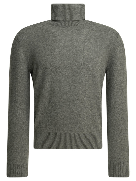 Cashmere Turtleneck Sweater Knitwear Grey