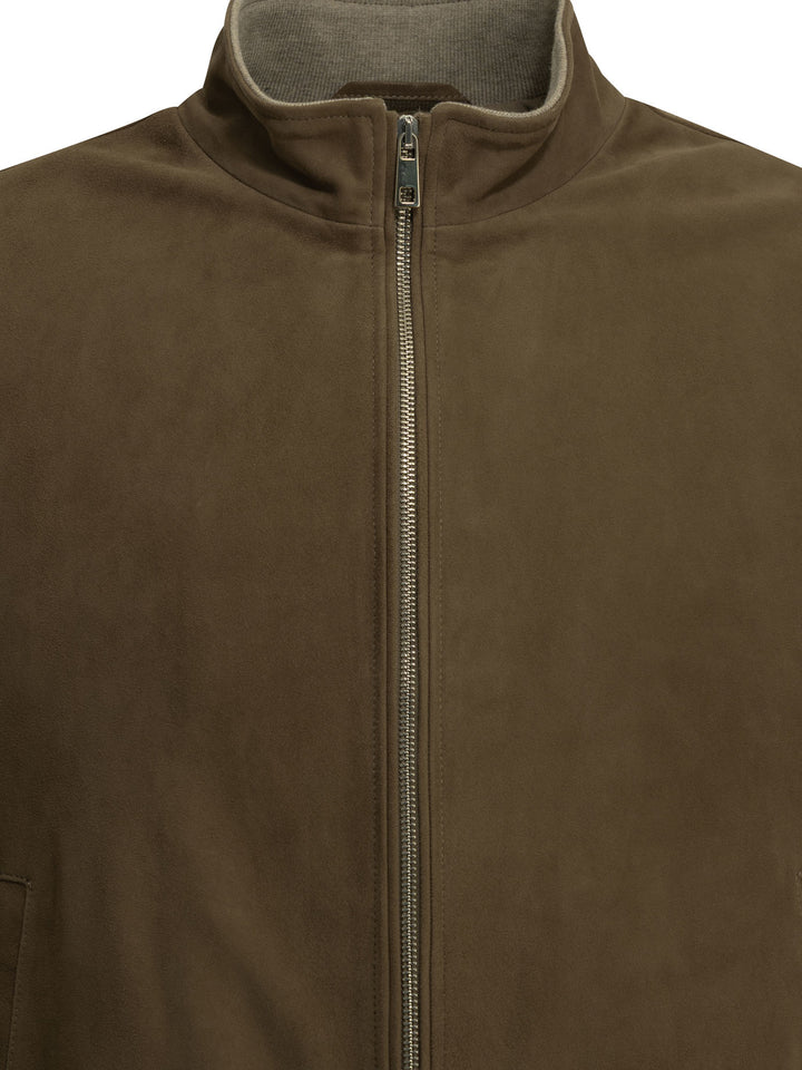 Altum Padded Suede Bomber Jacket Jackets and Coats - Beige | cfd2e20e28447050b998c0d277b26bdffb38ebdb