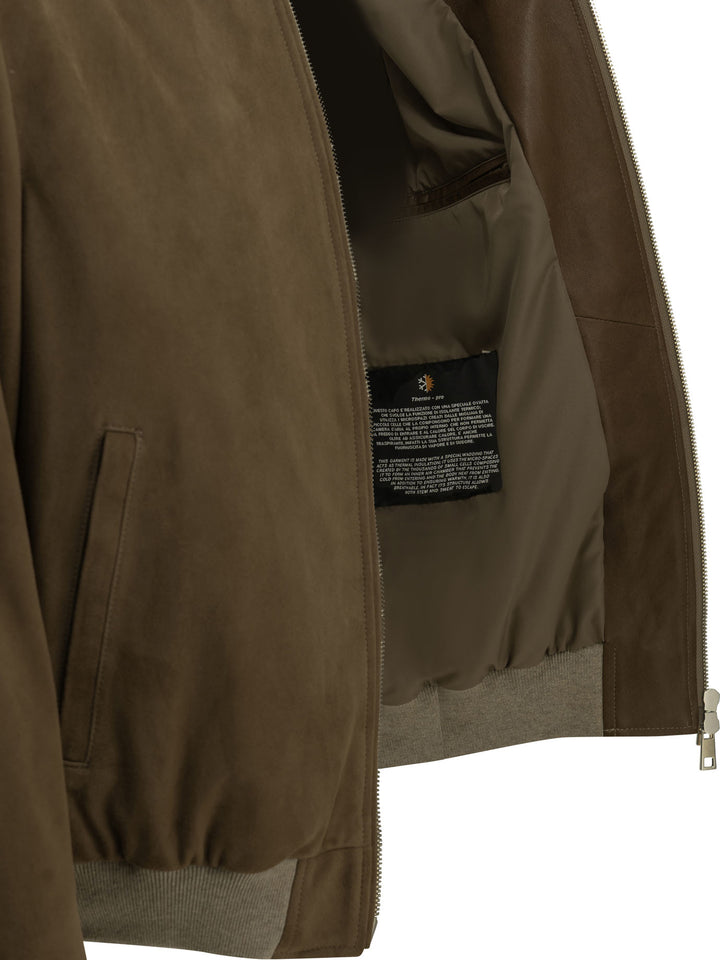 Altum Padded Suede Bomber Jacket Jackets and Coats - Beige | 1628fa6d132b2cd9b4b8c04d897077fc1b6b9fdc