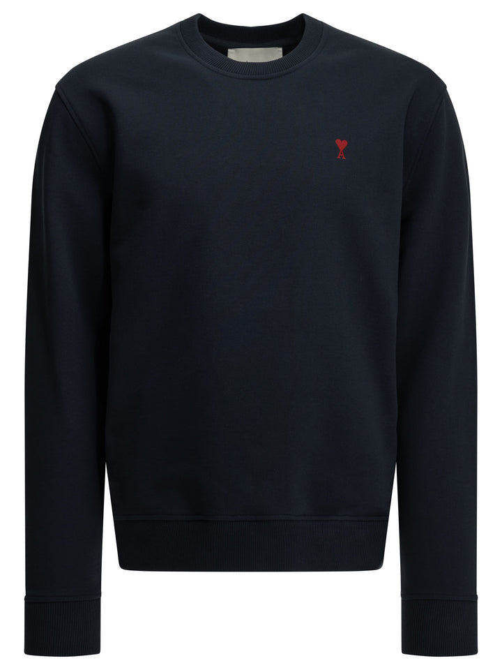 Ami Paris Ami De Coeur Sweatshirts - Blue | a905027b9960636e6169d45119df80dc19cebd07