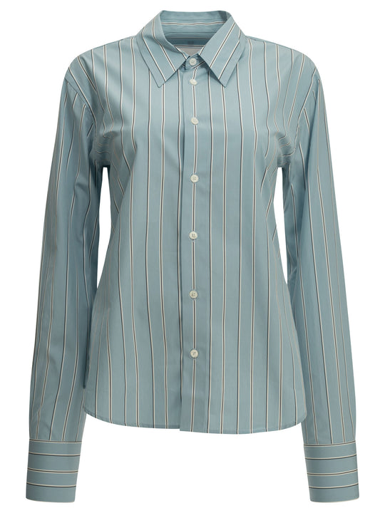 Casual Shirt With Logo Shirts Light Blue