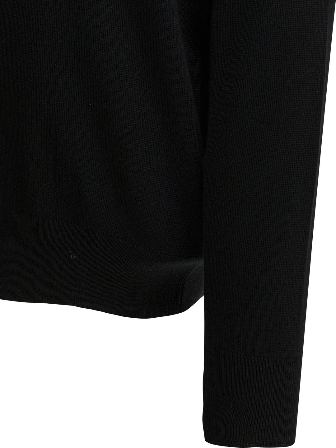 Ami Paris Wool Crewneck Sweater Knitwear - Black | db03ac87cc82adac7300c23139b090e31015b973