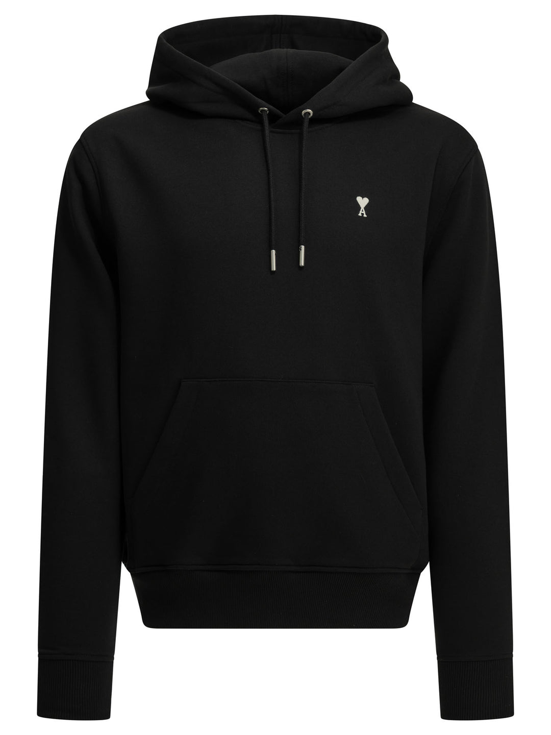 Ami Paris Hoodie With Logo Sweatshirts - Black | 7b3e3c022f3f16d34fb37f354b670b17fa7da80e