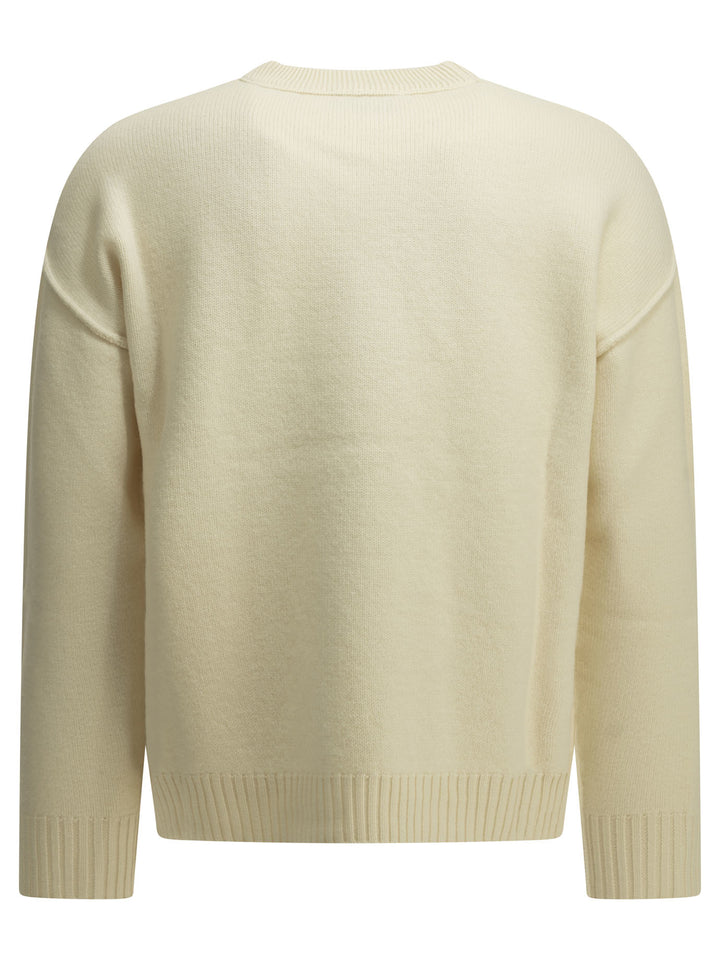 Ami Paris Ami De Coeur Knitwear - White | 38744295c5b272f9391f691d7edda4da8e018ab7
