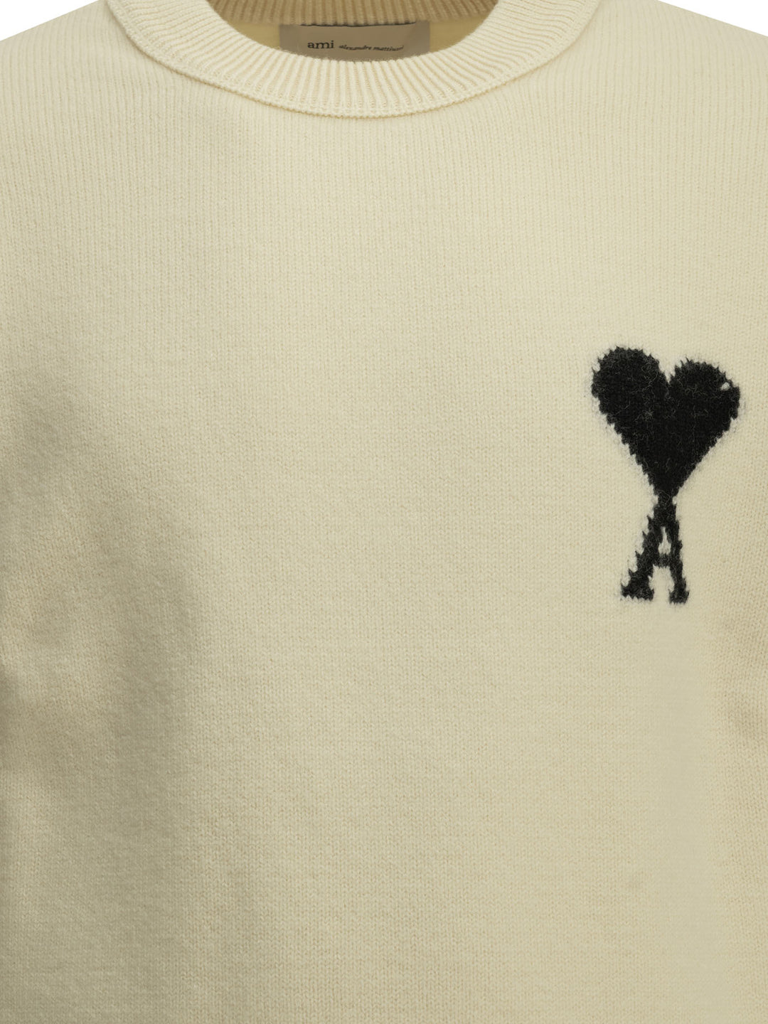 Ami Paris Ami De Coeur Knitwear - White | 53aa1652b849b2fe1096fcf2a02375a937018844