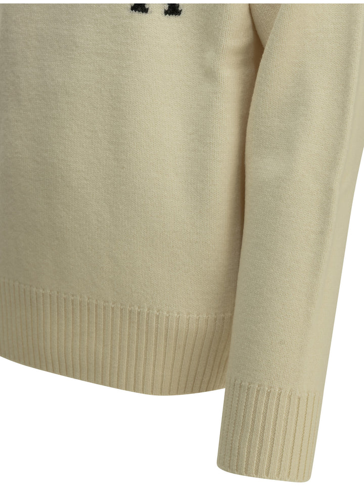 Ami Paris Ami De Coeur Knitwear - White | 829cd43dc5a65f12282a5408411308c9700d1557
