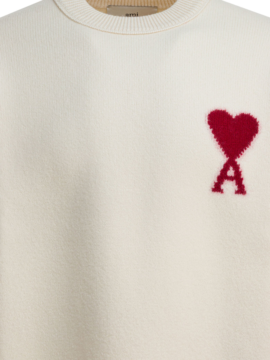 Ami Paris Ami De Coeur Knitwear - White | abb842bd0a522bdb9751d21d4275c8f604c945a0