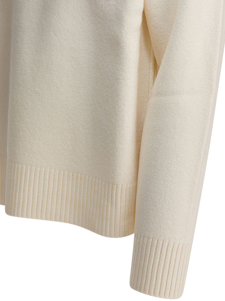 Ami Paris Ami De Coeur Knitwear - White | f729f105252a3b325d16a6a14b54bbd8ec13b796