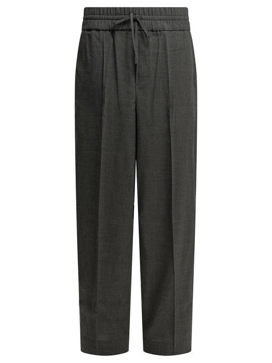 Casual Wool Pants Trousers Grey