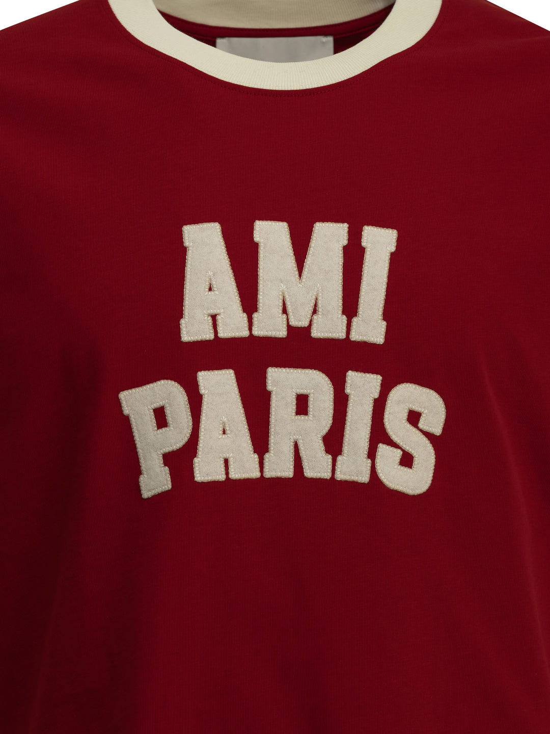Ami Paris Crewneck T-Shirt With Logo T-shirts - Red | ed2ef64db19f21ecfa14c3f5bd2b637f11591cc5