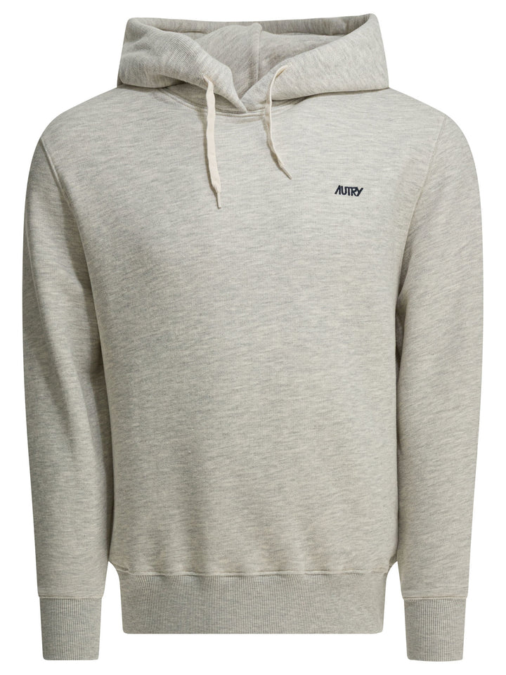 Autry Hoodie With Logo Sweatshirts - Grey | 668b3a41596c1582d1b0b8075df4448f2bab3c21