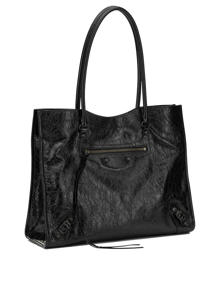 Balenciaga Le City Tote Shoulder Bags - Black | 55f89337ddb4e25a4bcbad18d7abfb1f41fcf263
