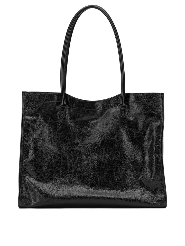 Balenciaga Le City Tote Shoulder Bags - Black | d95fda3459d814e167a495723c004a4fcd0c875a
