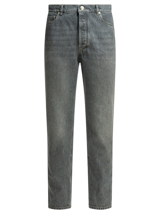 Straight-Leg Jeans Grey