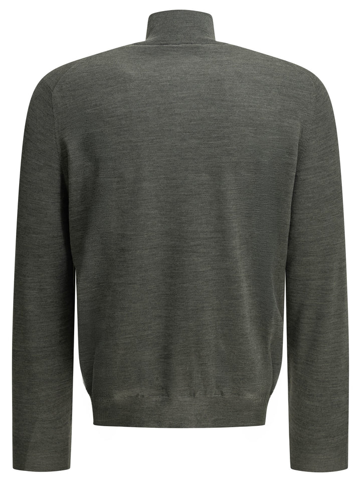 Brunello Cucinelli Zip-Up Sweater Made Of Wool And Cashmere Knitwear - Grey | 66581223252722327573a99455fc0fedc917f62a