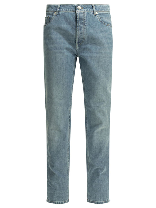 Straight-Leg Jeans Light Blue
