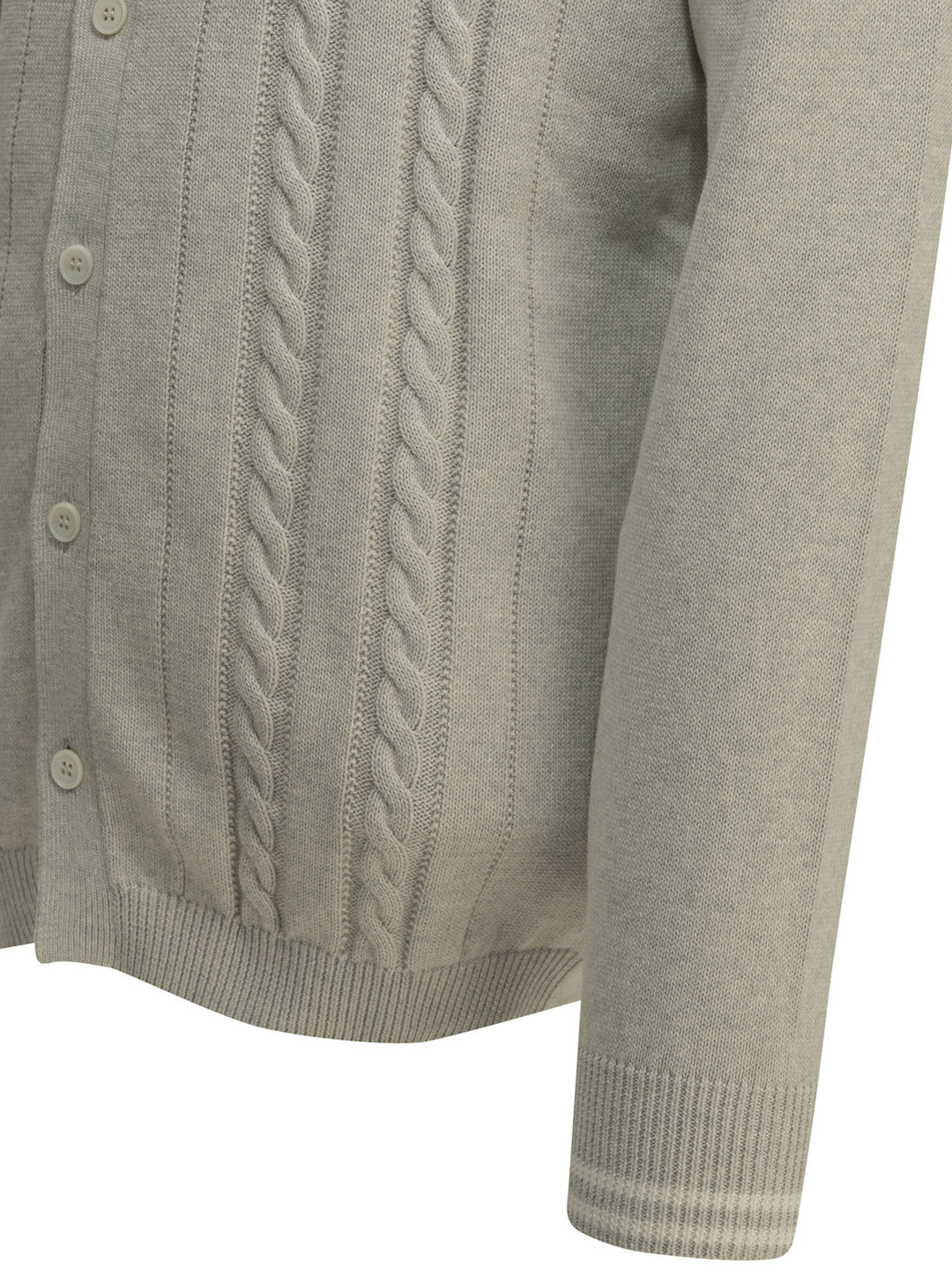 Brunello Cucinelli Cardigan With Logo Knitwear - Grey | 818979ea1cec87789abc3633e7cf1da589e48b41