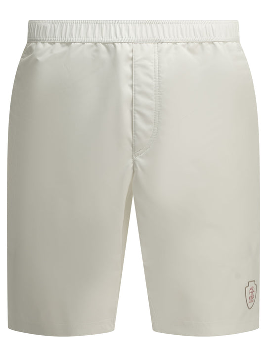 Logo Shorts White