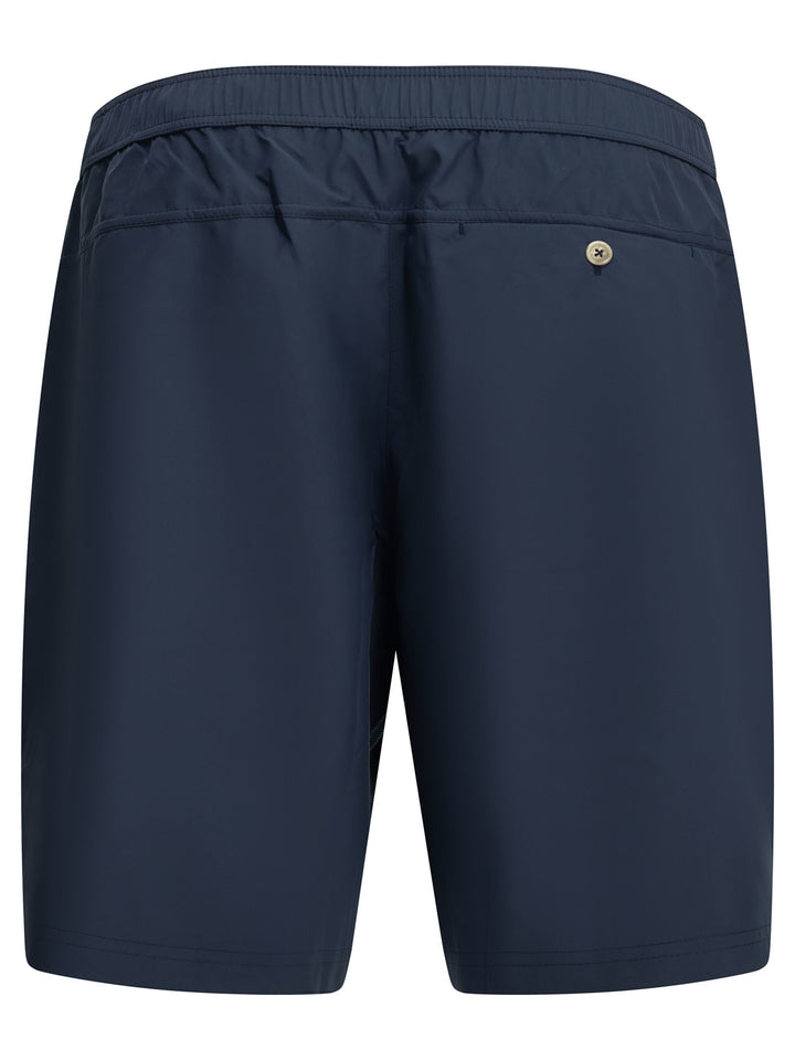 Brunello Cucinelli Logo Shorts - Blue | bc737c422f04be5a28f36e95f1e44166a4ffe8b1