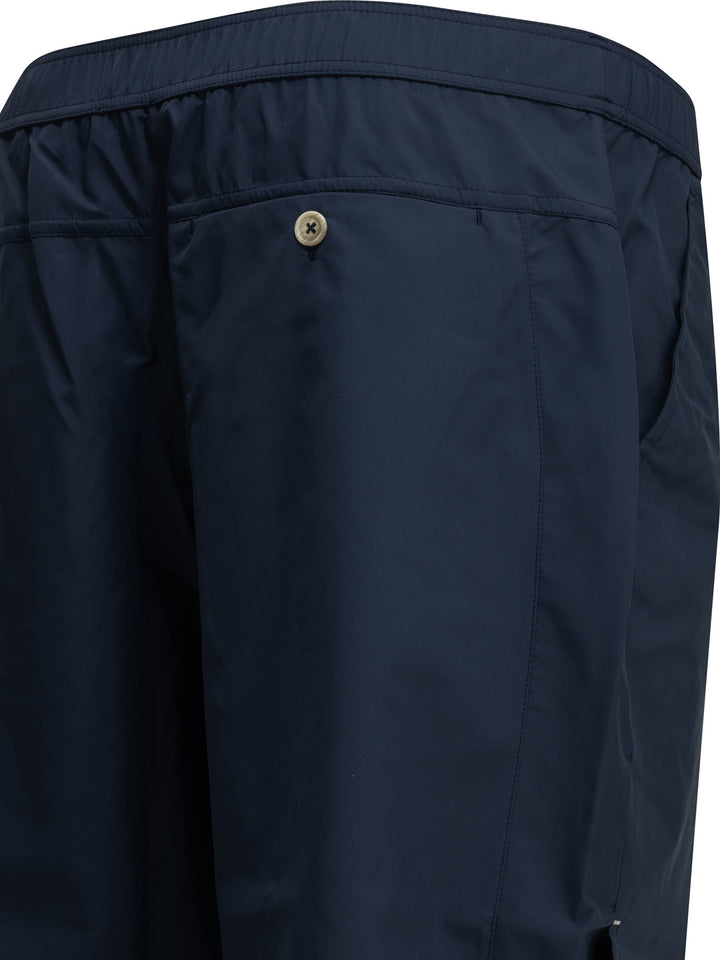 Brunello Cucinelli Logo Shorts - Blue | 541c2f1c0dbcaff16719a93ba0a1ea78e1d32bd1