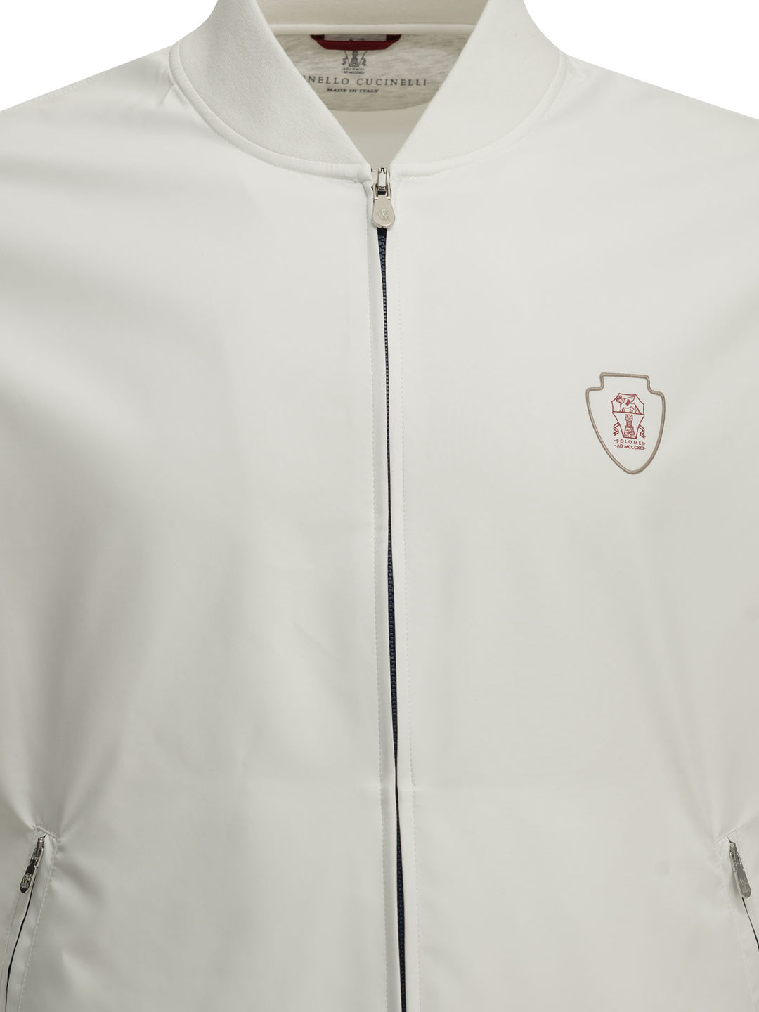 Brunello Cucinelli Zip-Up Sweatshirt With Logo Sweatshirts - White | 55d0f36138376c63579110e3749f55b2901260e4