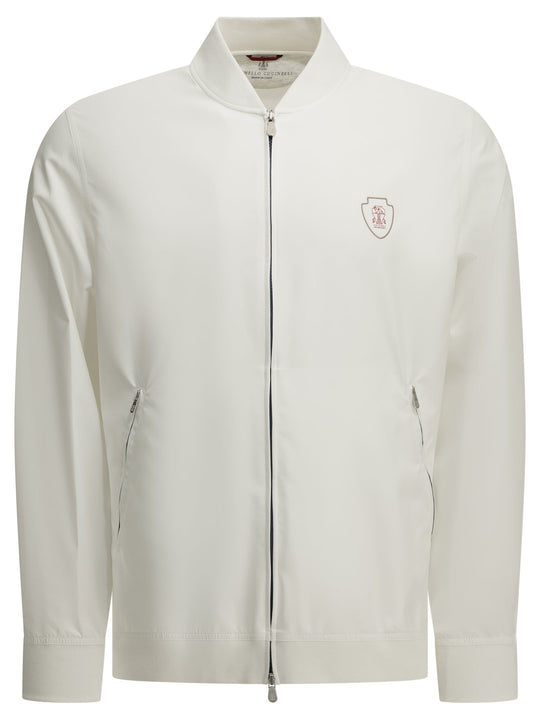 Zip-Up Sweatshirt With Logo Sweatshirts White
