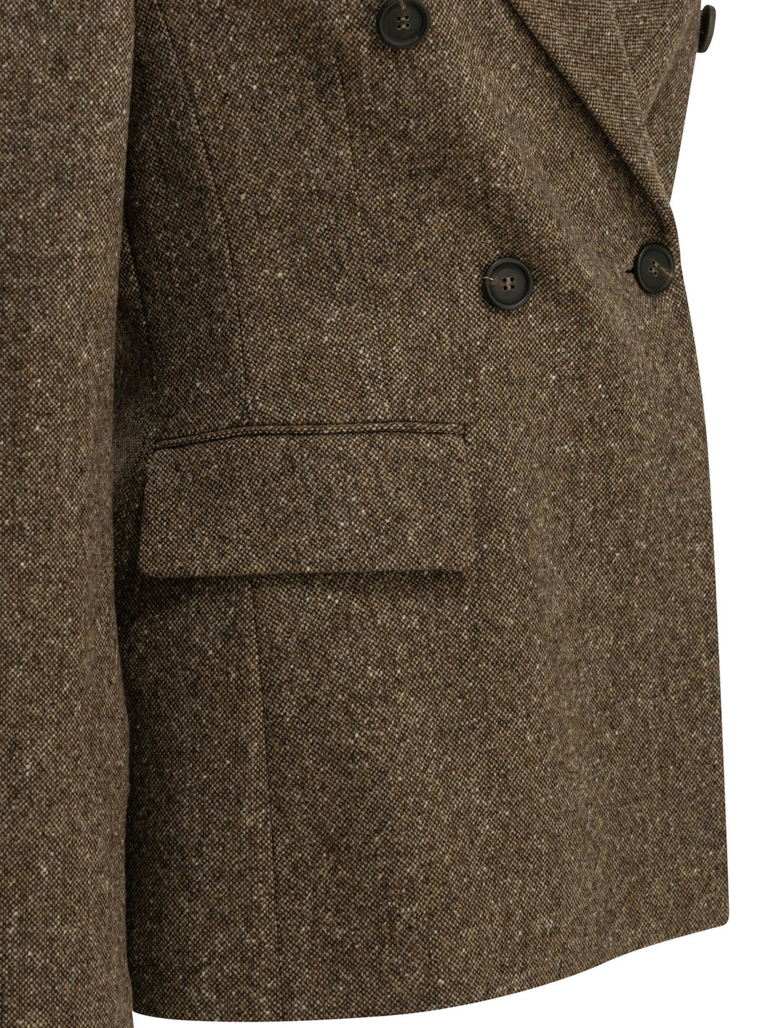 Brunello Cucinelli Double-Breasted Wool Blazer Jackets and Coats - Brown | a0c60cb44fda5f438c54abd15a1437e01f3410c6
